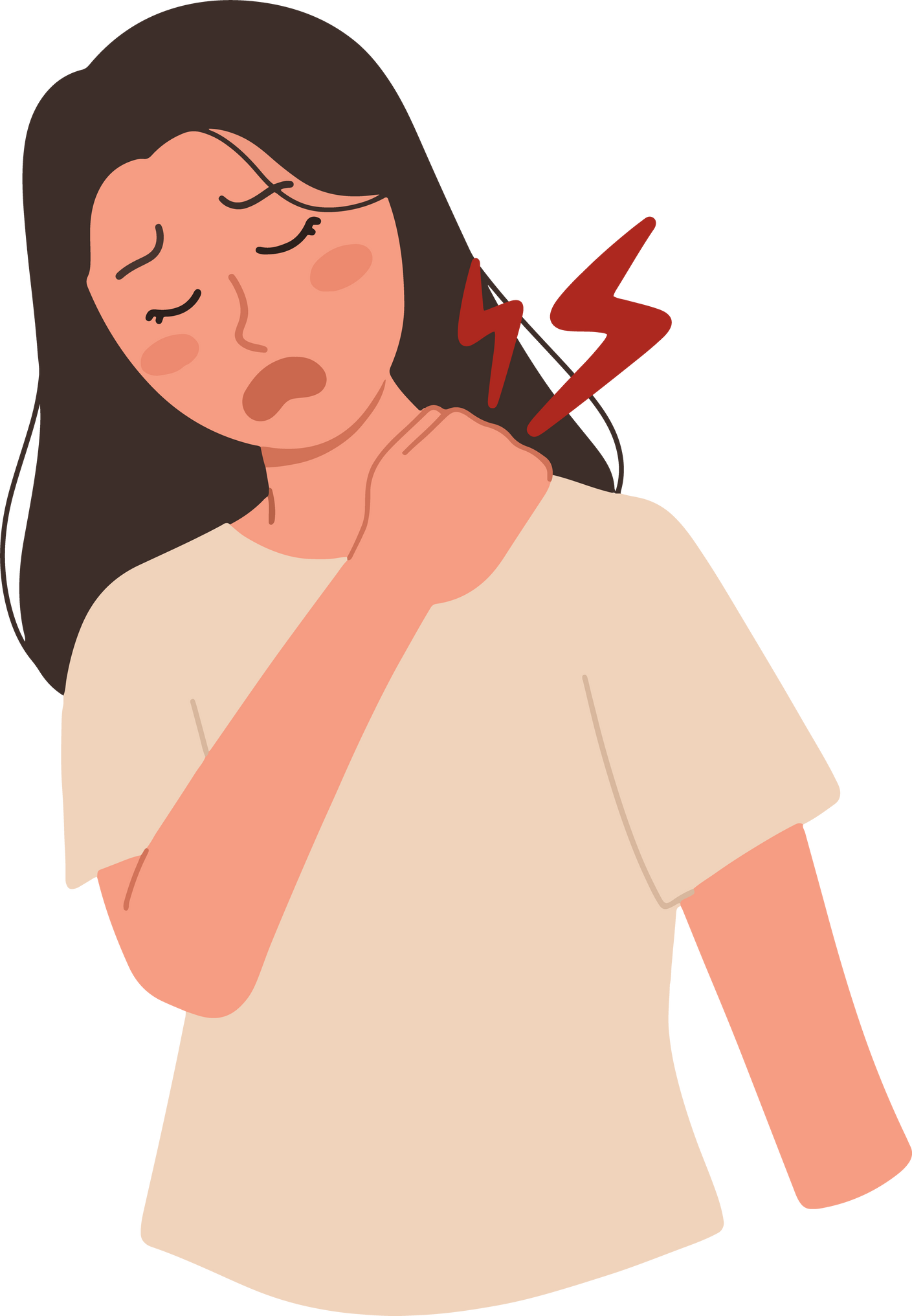 woman having a shoulder pain