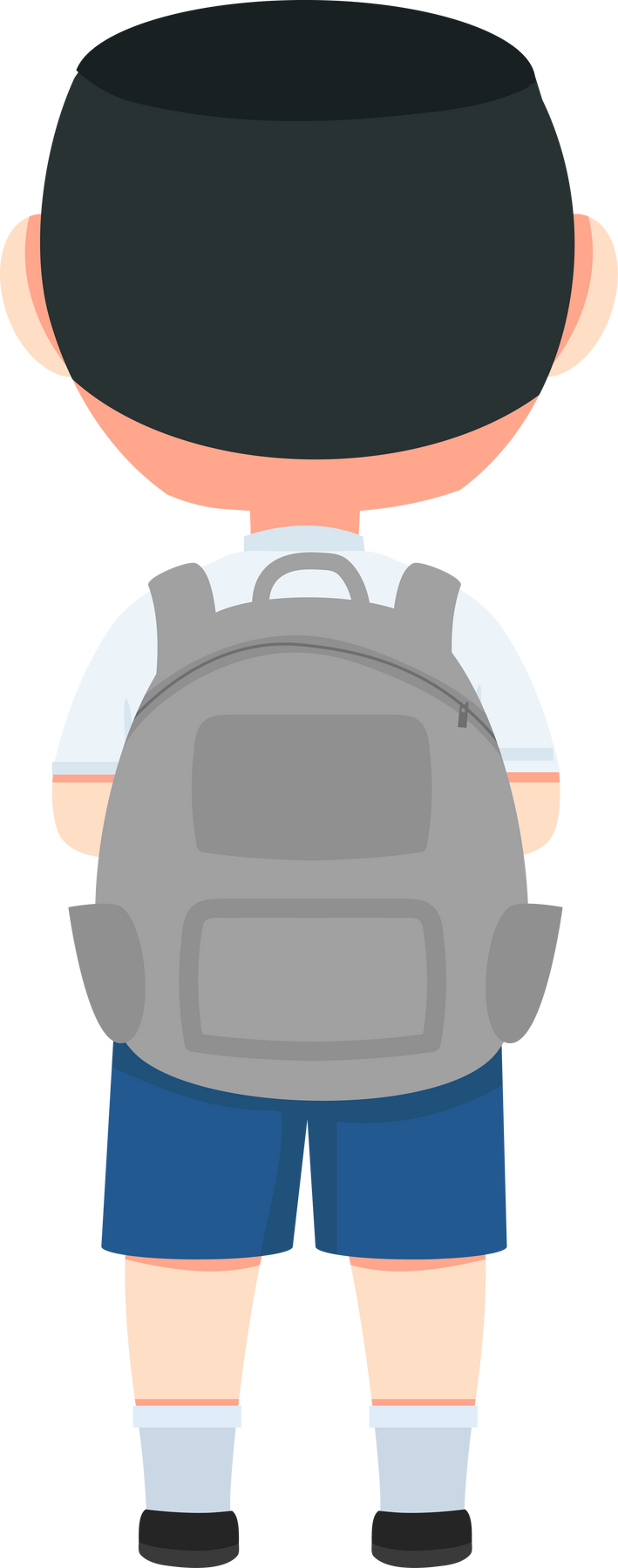 Cute thai student boy With A Backpack